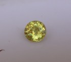 Round cut yellow Sphene from Madagascar. 