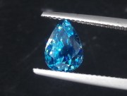 Exquisite Premium Top Grade A Medium Size Blue Zircon Drop/Pear for high-end jewelry from Cambodia
