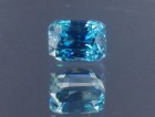 Blue Zircon (Cambolite) loose gemstone over 6 carats Cushion Cut Deep A B Grade Top Best Blue gem from Cambodia