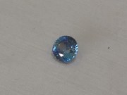 Blue Zircon, Very Clean and Shiny, Round Cut, 9mm