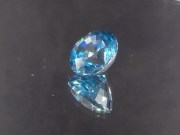 Blue Zircon, Very Clean and Shiny, Round Cut, 9mm