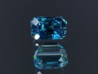 Cambolite Gem: 5ct+ Trimmed Baguette (Octagon / Step Cut) Deep B Grade Blue Zircon from Cambodia