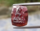 Buddha engraved Garnet gemstone for sale