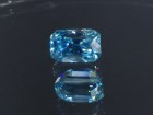 Cambolite: 6ct+ trimmed baguette (octagon / step cut) deep B grade blue zircon from Cambodia