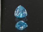 10.35ct Blue Zircon, Very Clean and Shiny, Trillion Cut