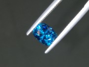 Excellent high hue dense blue A grade blue Zircon cushion cut