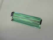 Fantastic crystal shaped elongated trapezoid apple green Tourmaline for sale