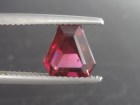 Rhodolite Garnet Trimmed Trapezoid / Trimmed asymmetrical Baguette Style Cut with Pink to Red Colors