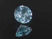 Blue Zircon, very clean and shiny, round cut, wide and cheap light blue natural zircon loose gemstone for sale