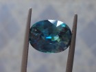 Large Blue Zircon - very wide while shallow, a big zircon gem at small price. 