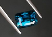 Exquisite and best, deepest blue 4ct Rectangle (Trimmed Baguette) AAA Grade Blue Zircon