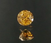 Very bright and vivid orange to yellow round natural Zircon shiny loose gemstone