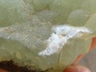 Rough green Prehnite crystal from Mali. 