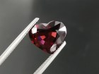 Deep Red to Purple Garnet Heart Shape for Pendant