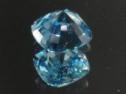 Quality B grade color Starlite / blue Zircon cushion for professional jewelry