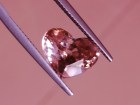 8 carats large heart shape sand yellow orange natural zircon gemstone for pendant