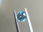 Pastel Blue Zircon, Very Clean and Shiny, Round Cut, 7mm