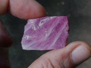 Natural Ruby slab for carving, flat ruby rough to carve